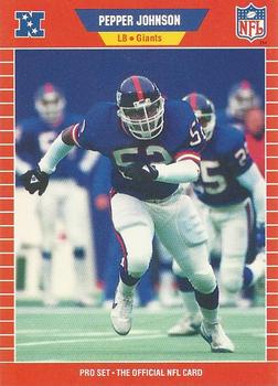 1991 Pro Set Pepper Johnson #395 New York Giants