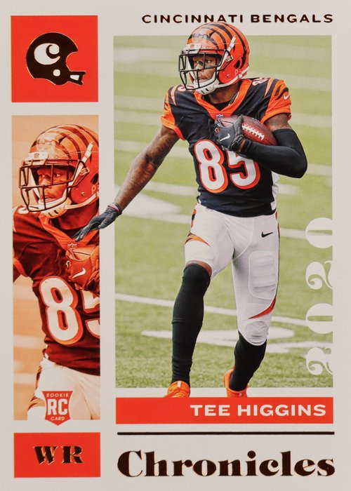 Tee Higgins 2020 Panini Contenders Rookie good Ticket Swatches Variation FCG 9