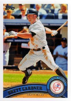  Brett Gardner baseball card (New York Yankees Running Bases)  2017 Topps #457 : Sports & Outdoors