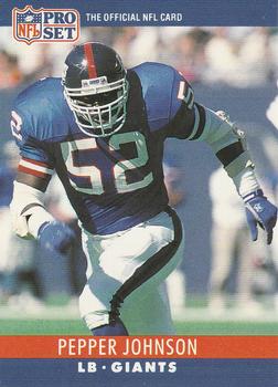 1989 SCORE PEPPER JOHNSON NEW YORK GIANTS #230