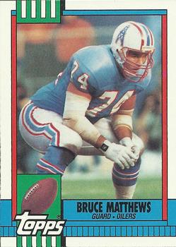 584 Bruce Matthews - Houston Oilers - 1990 Score Football – Isolated Cards