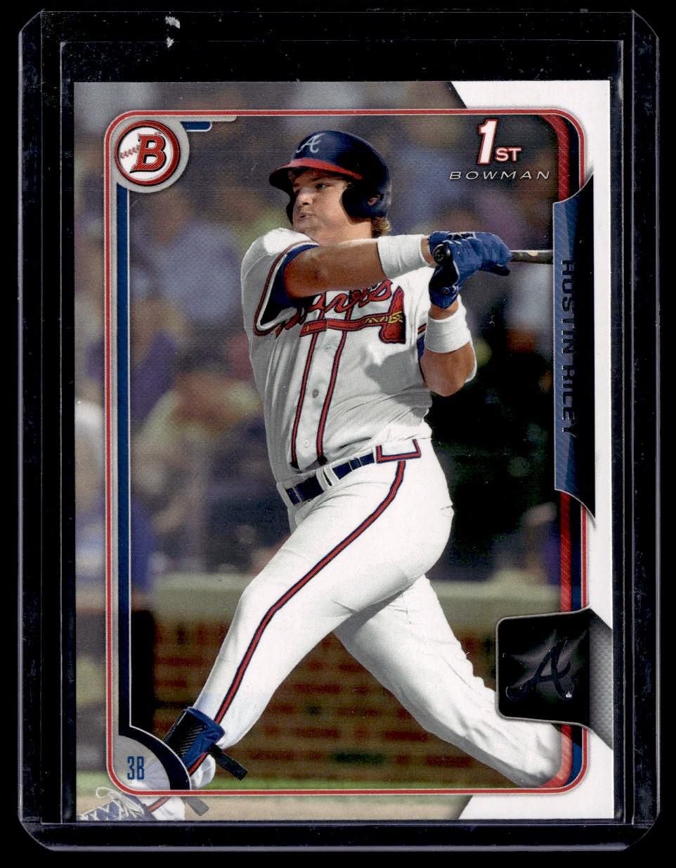 Austin Riley 2019 Bowman Chrome Prospects Rookie orders Rc Yellow Refractor #d /75 SSP