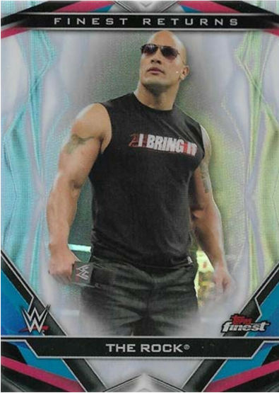 2020 Topps Finest WWE The Rock 1/1 Superfractor #R-4