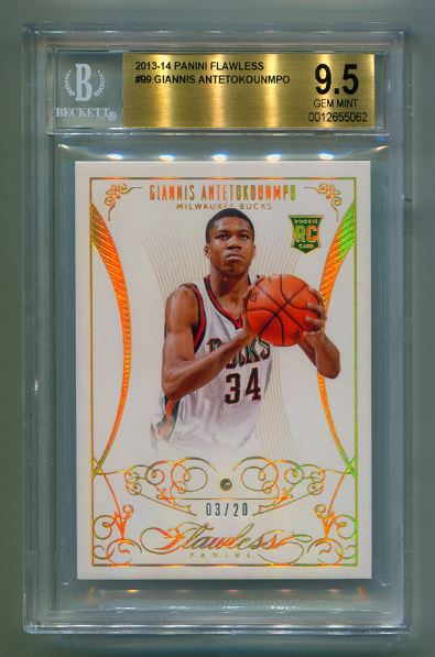 2013 Panini Flawless Giannis Antetokounmpo RC #99 Diamond #/20