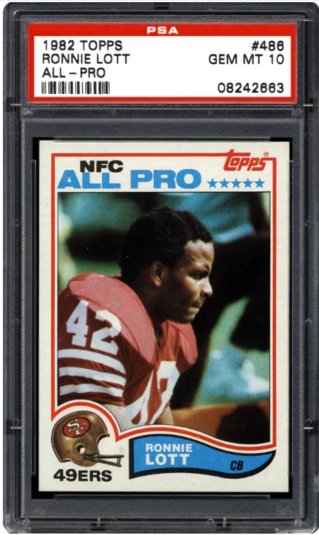 1982 Topps Ronnie Lott Rookie Card #486