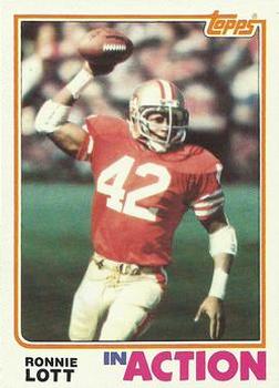 1982 TOPPS RONNIE LOTT #487 ROOKIE RC SAN FRANCISCO 49ERS HOF PSA 7 NM  61835020 - AA Mint Cards