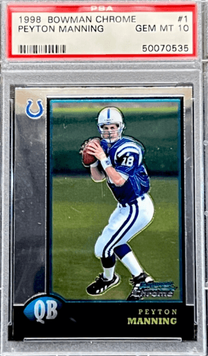 Lot Detail - 1998 Press Pass #1 Peyton Manning Rookie Card - PSA GEM MT 10