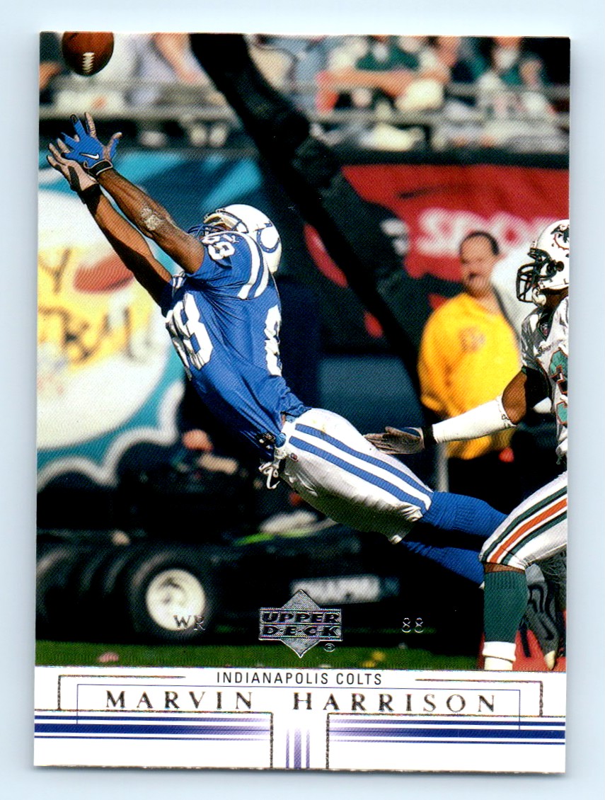 Marvin Harrison player worn jersey patch football card (Indianapolis