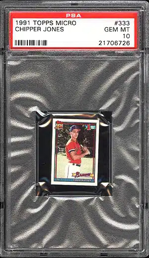1991 Topps Micro Chipper Jones #333 PSA 10