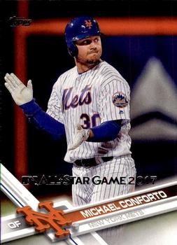 Michael Conforto player worn jersey patch baseball card (New York Mets)  2019 Topps #84RMO