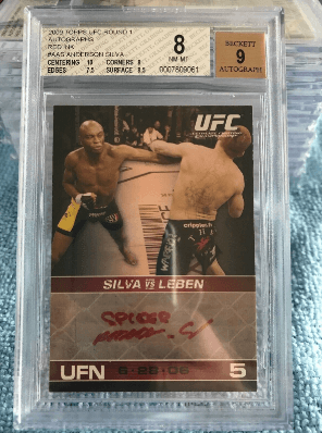 2009 Topps UFC Round 1 Anderson Silva #AA-S Red Ink Autograph