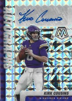 Kirk Cousins 2021 Panini Mosaic Silver Mosaic Autographed Football Card  #A-KC