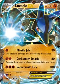 2014 Pokemon XY Furious Fists #55 Mega Lucario EX Value null