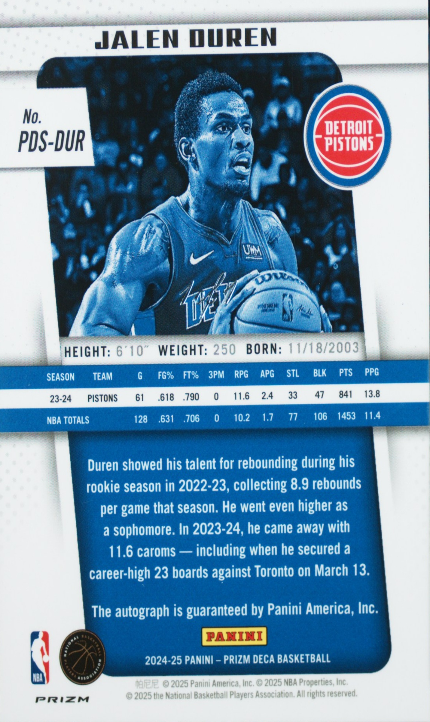 Jalen Duren Cards: Values, Rookies | Collectibles.com