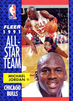 1990 Hoops Michael Jordan #358 (GMA shops 6.5) + 1991 Fleer Michael Jordan #2 (GMA 6)