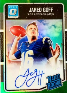 Jared Goff 2018 Panini XR Blue Jersey Number RAMS 16/199