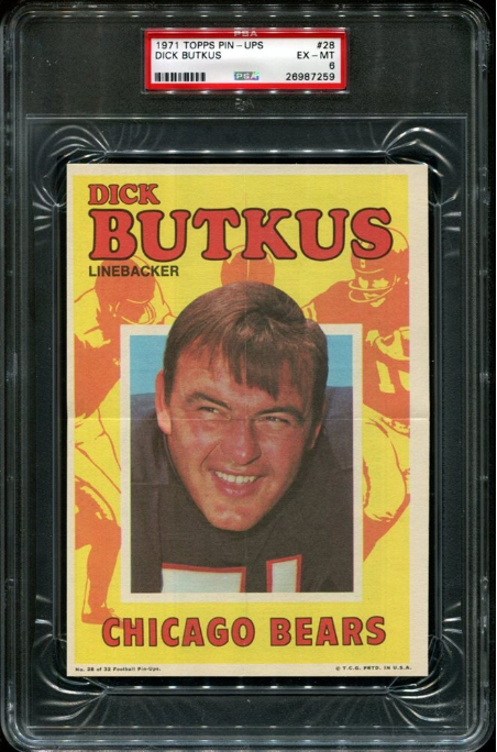 1971 Topps Pin-Ups Dick Butkus #28
