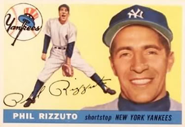 1954 Topps Phil Rizzuto Baseball Card-NY Yankees-#17-low grade