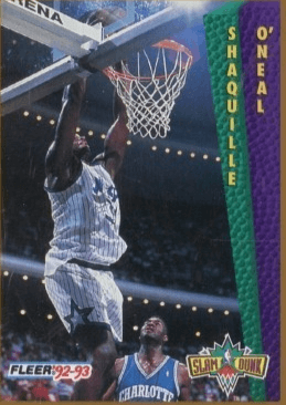 1992 Fleer Tony's Pizza #68 Shaquille O'Neal Rookie Card