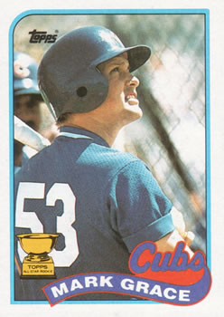 1990 Mark Grace Fleer Baseball Card #32