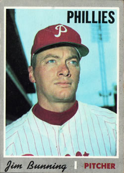 Jim Bunning Pittsburgh Pirates Custom Baseball Card 1969 Style 