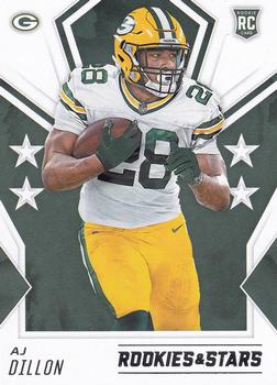 A.J. Aj Dillon ROOKIE PANINI ABSOLUTE PACKERS JERSEY PATCH ROOKIE CARD