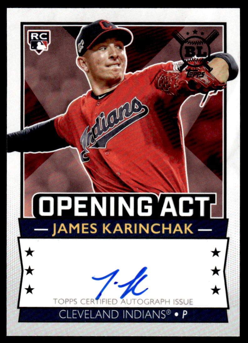  2022 Topps # 615 James Karinchak Cleveland Guardians (Baseball  Card) NM/MT Guardians : Collectibles & Fine Art