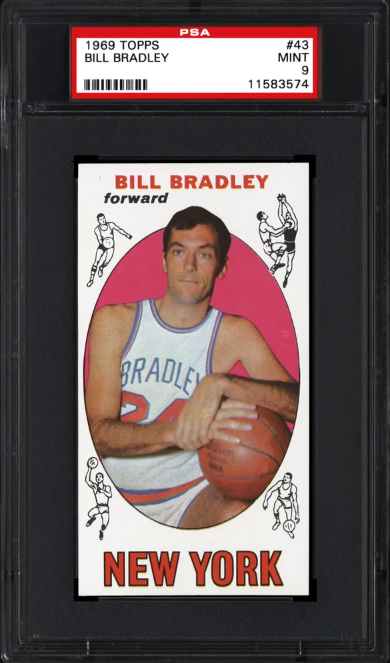 1969 Topps Bill Bradley Rookie Card #43
