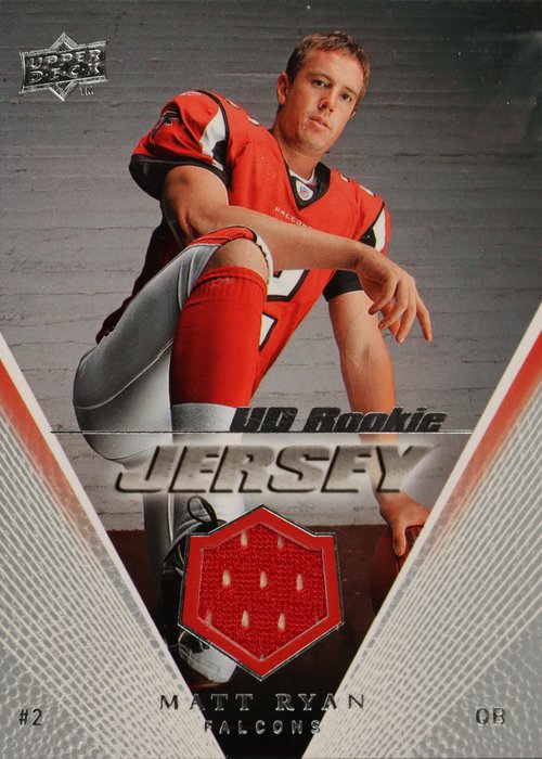 2008 UPPER DECK MASTERPIECES CAPTURED ON CANVAS JERSEY MATT RYAN FALCONS