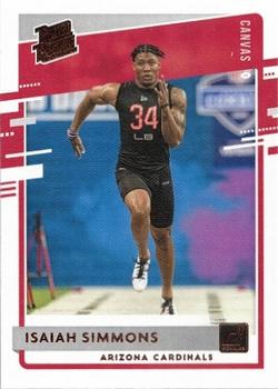  2020 Donruss Press Proof Blue Football #349 Isaiah