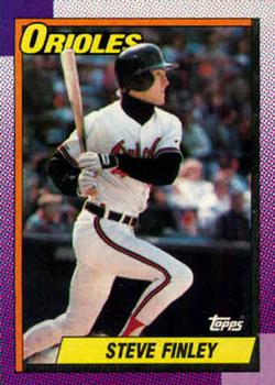 Steve Finley - Orioles #215 Donruss 1990 Baseball Trading Card
