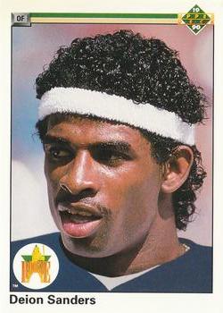 Deion Sanders Rookie Card Baseball 1990 Score #586 –