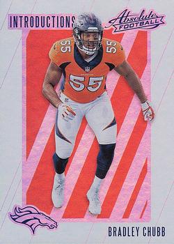 C&I Collectables 68BCHUBB 6 x 8 in. NFL Bradley Chubb Denver Broncos Two Card Plaque