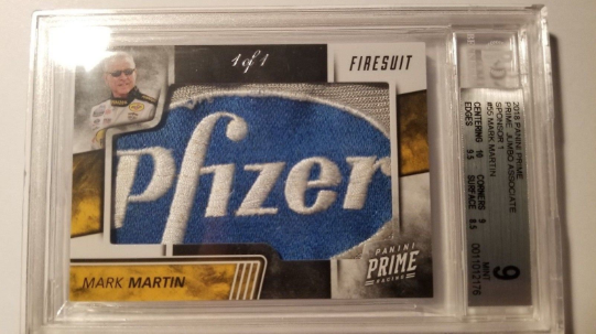 2018 Panini Prime Mark Martin Jumbo Associate Sponsor Patch 1/1