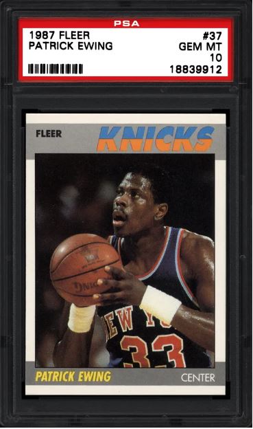 1987 Fleer Patrick Ewing #37