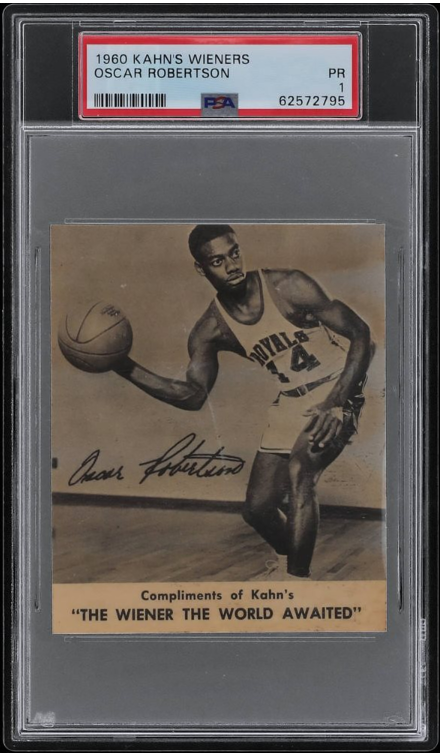 1960 Kahn's Weiners Oscar Robertson Rookie Card