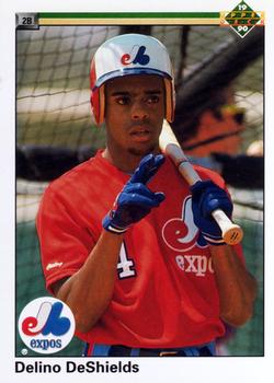 1990 DONRUSS #42 DELINO DESHIELDS MONTREAL EXPOS RATED ROOKIE CARD –