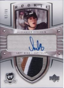 2005 Upper Deck The Cup Alexander Ovechkin Rookie Patch Autograph #178 /99 – $105,780