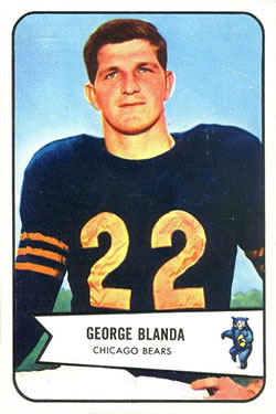 GEORGE BLANDA Chicago Bears 1956 Topps #11,   in 2023