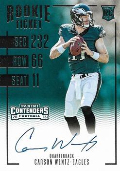 Carson Wentz 2016 Donruss Optic Pink Eagles Rookie Jersey Rc