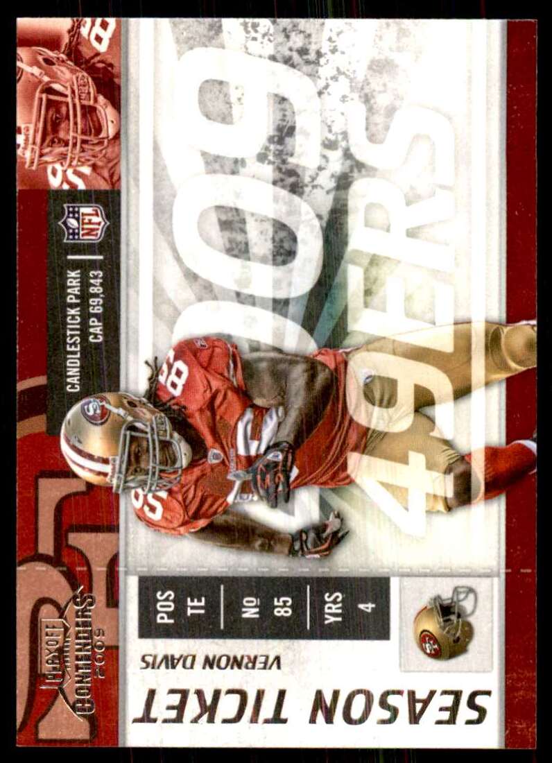 : 2006 Upper Deck Vernon Davis 49ers Rookie Jersey Football Card  #RF-VD : Collectibles & Fine Art