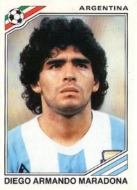 Figurine Panini Mexico 86 Maradona #84 - Autocollante Originale - Occasion