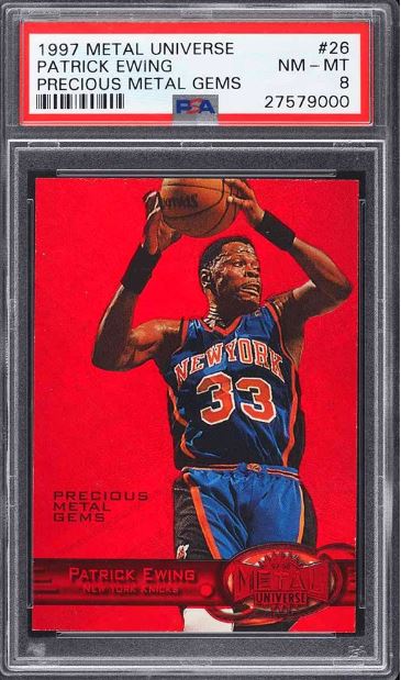 1997 Metal Universe Precious Metal Gems Patrick Ewing #26