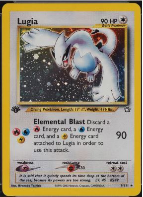 2000 Pokémon Neo Genesis 1st Edition Holo Lugia #9