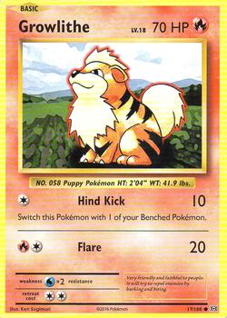 2016 growlithe pokemon card value 2016 Pokemon XY Evolutions #17/108 Growlithe Value null