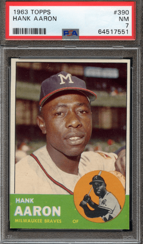 1963 TOPPS HANK AARON #390