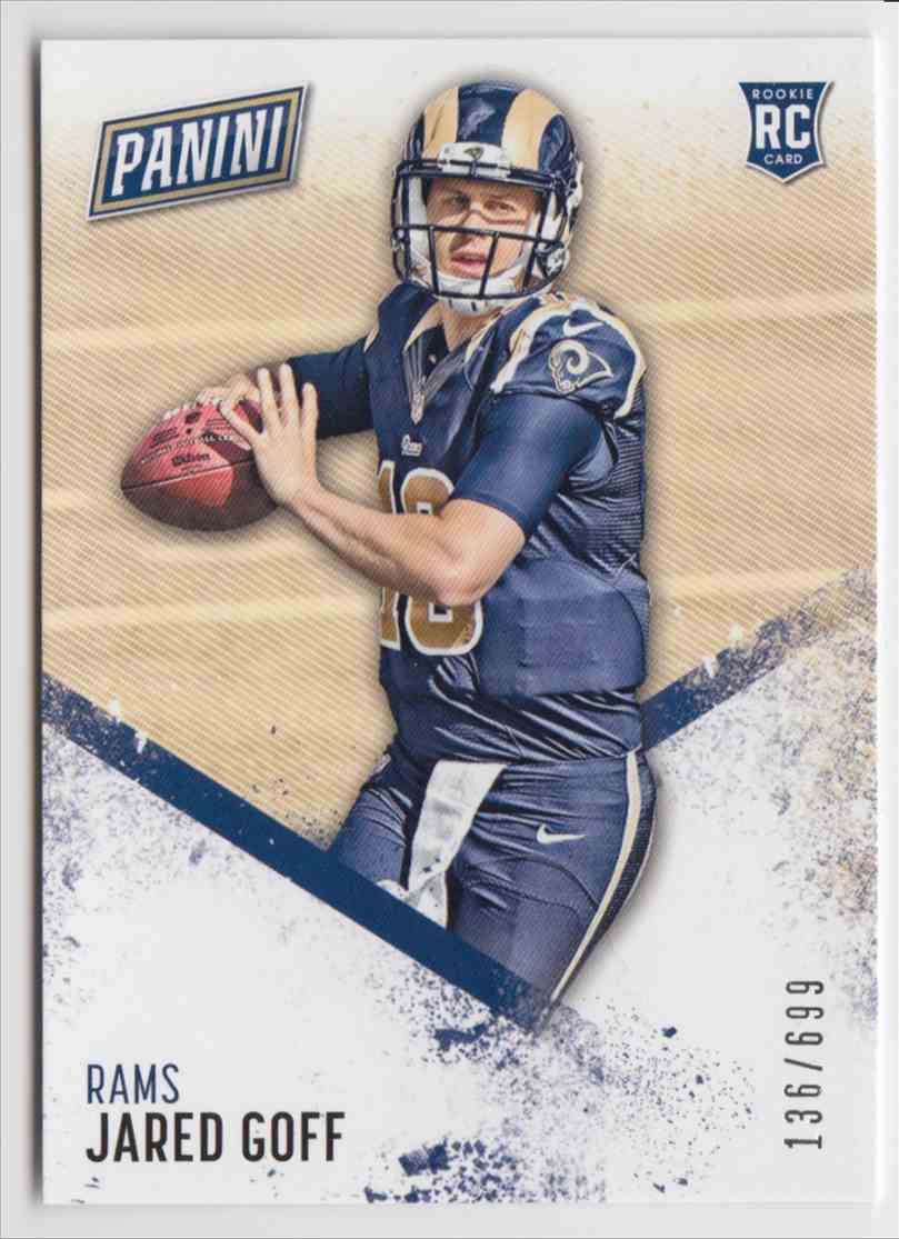 Jared Goff 2018 Panini XR Blue Jersey Number RAMS 16/199