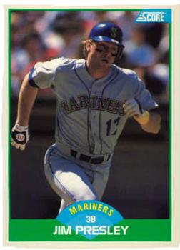 1986 Topps Jim Presley 598 Seattle Mariners Baseball Card Vintage