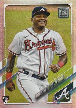 Cristian Pache 2021 Panini Prizm WHITE SPARKLE RC SSP Atlanta