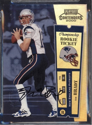 2000 Playoff Contenders Championship Rookie Ticket Tom Brady Auto /100 #144 - $3,107,372